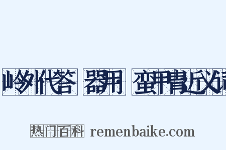 岭外代答·器用·蛮甲胄近义词是什么意思的图片